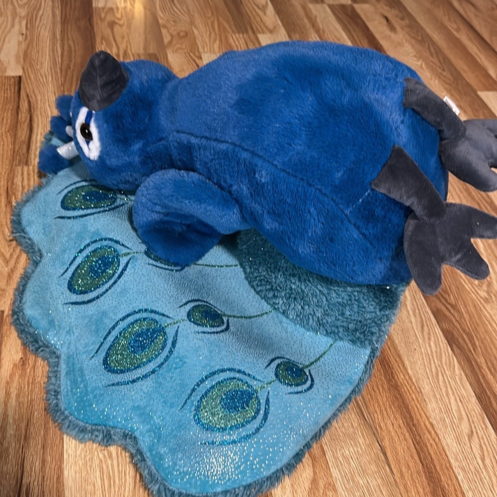 XL Blue Plush Peacock Toy my - Picture 6 of 7